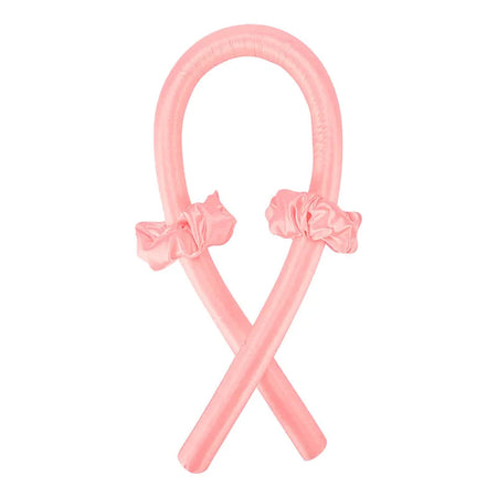 Heatless Curling Rod Headband No Heat Silk Curls Ribbon Hair Rollers Sleeping Soft Headband Lazy Hair Curlers Hair Styling Tools Flamingo Pink / CHINA