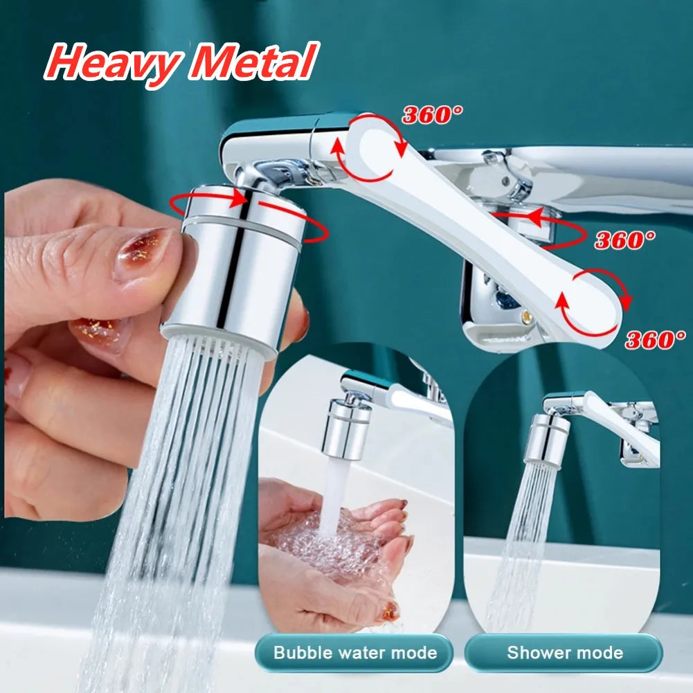 Heavy Metal Universal 1080&amp;deg; Rotation Faucet Sprayer Head For Kitchen Washbasin Extension Faucet Bubbler Sink Tap Splash Nozzle