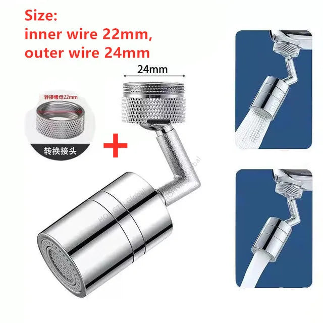 Heavy Metal Universal 1080&amp;deg; Rotation Faucet Sprayer Head For Kitchen Washbasin Extension Faucet Bubbler Sink Tap Splash Nozzle 720 degree double