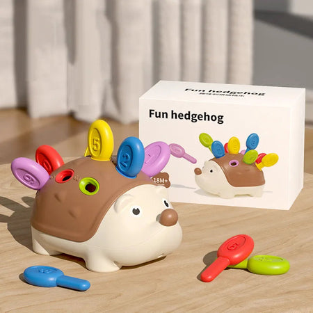 Hedgehog Montessori Toys Develop Concentration Training Sensory Toys Spelling Little Hedgehog Children Puzzle Toys With box