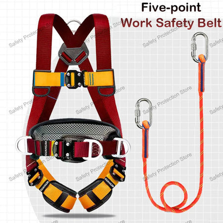 High Altitude Safety Harness with 5-Point Full Body Protection