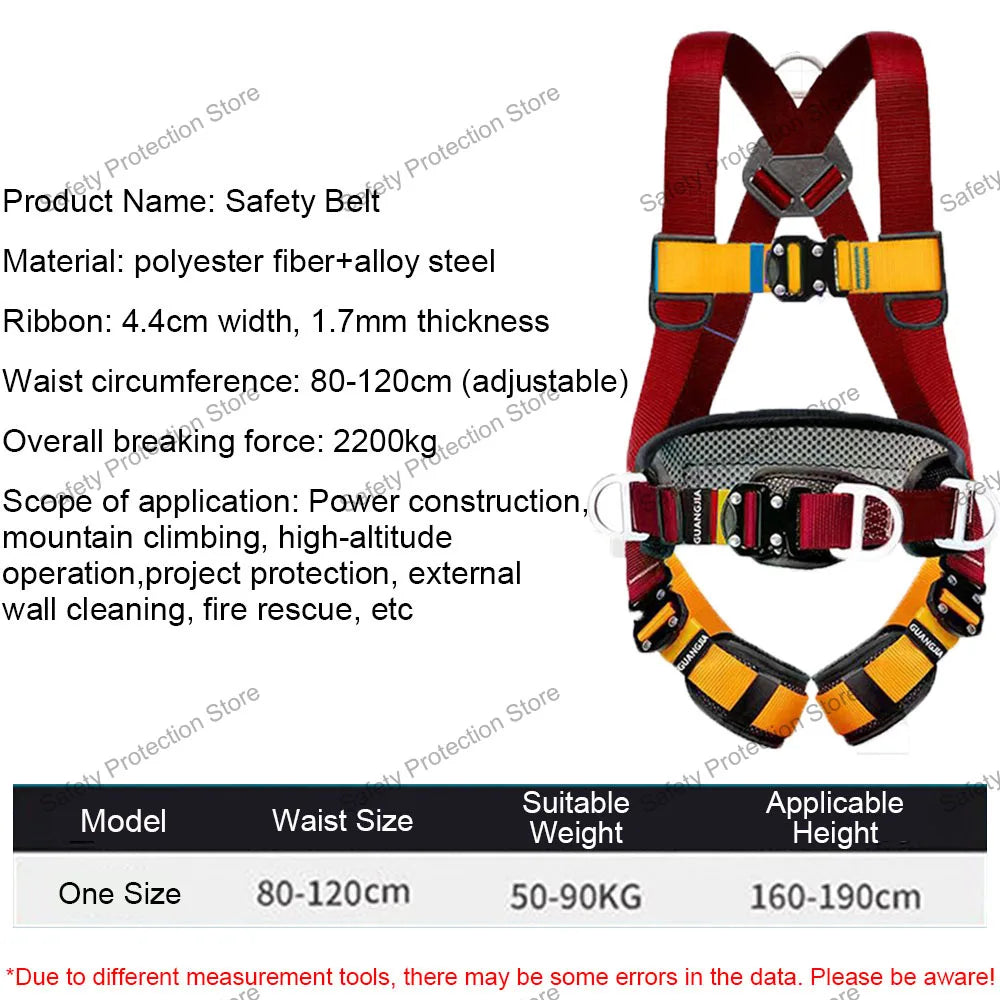 High Altitude Safety Harness with 5-Point Full Body Protection