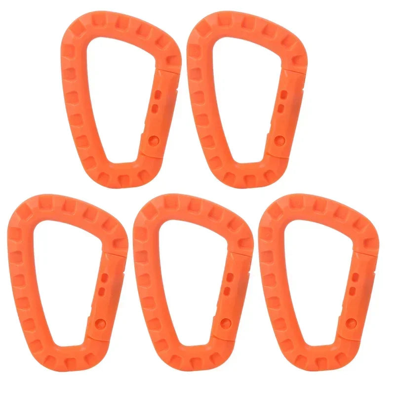High-Quality Plastic Carabiner Hook 83*55MM Orange - 5pcs