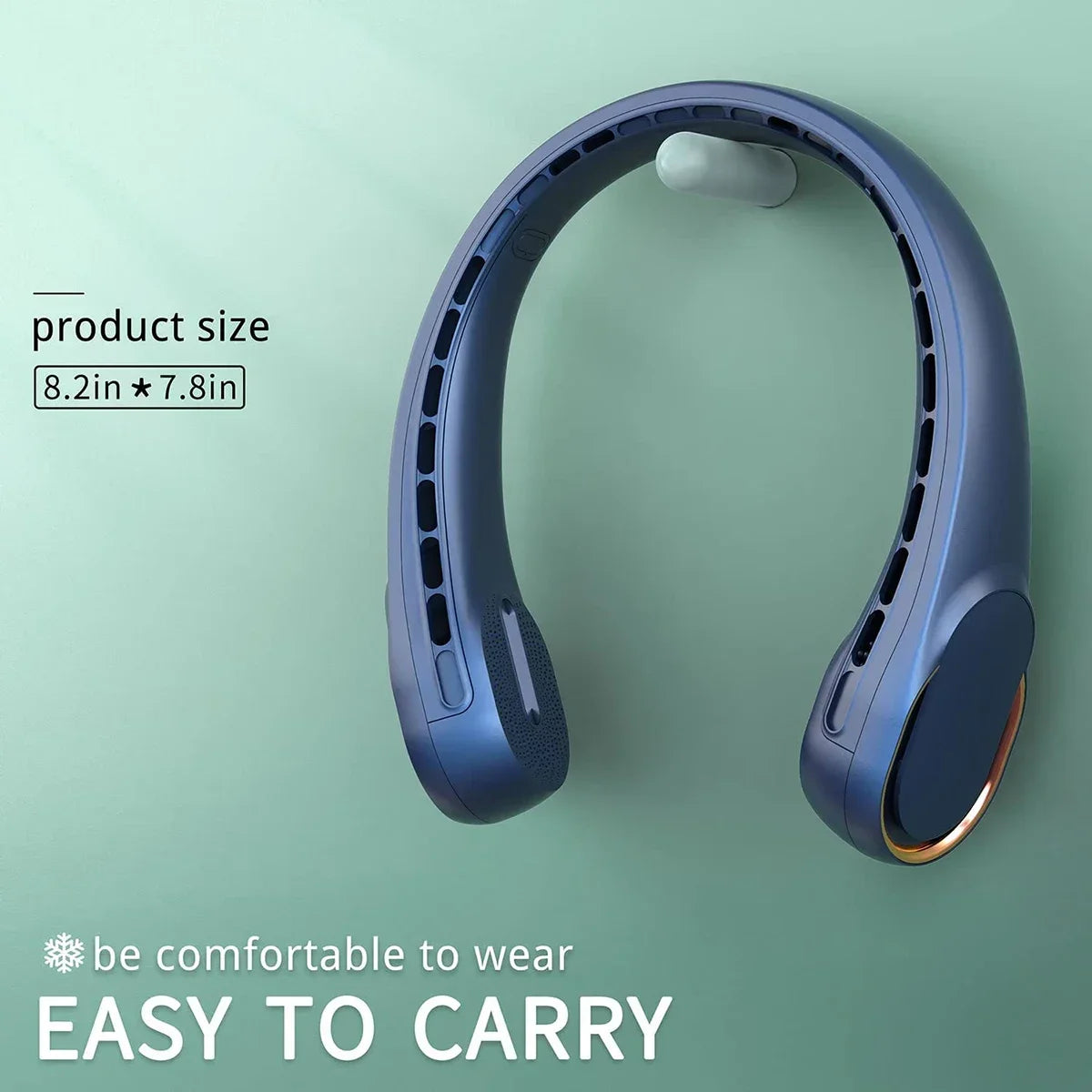 HUANJI 360&amp;deg; Neck Fan with Adjustable Speed and Rechargeable Battery