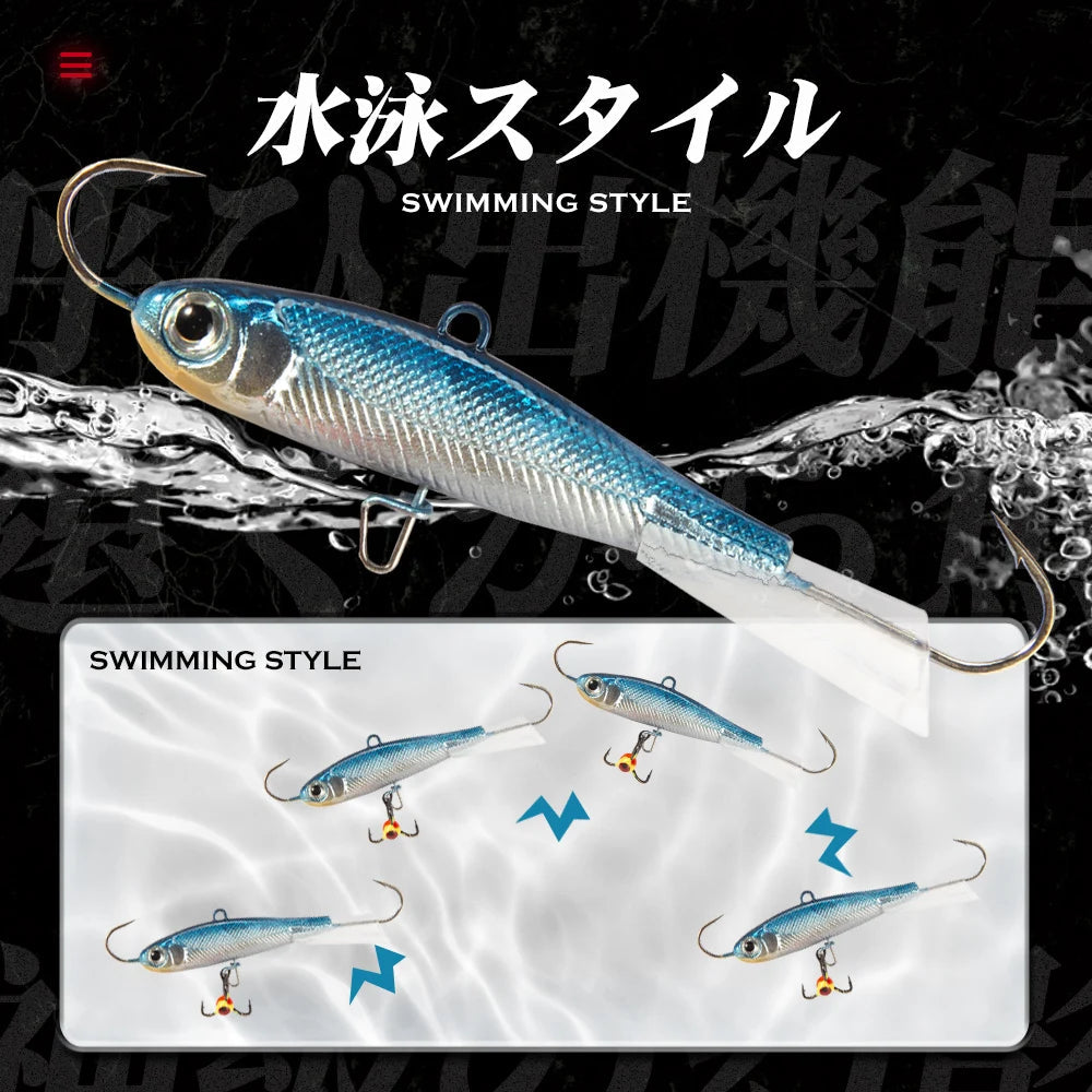 Hunthouse Winter Ice Fishing Lure 10g/19g/32g Sinking  Jigging Balancer Vib Bass Pike Carp Perch Fishing Tackle Hard Bait Lures
