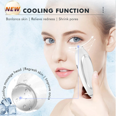 Ice Compress Neck Face Lifting Beauty Apparatus Led Phototherapy Vibration EMS Microcurrent Facial Firming Massager Skin Care
