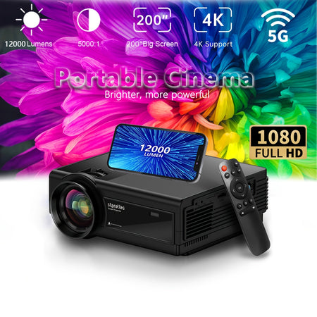 Immersive Native 1080P Home Cinema Projector with WiFi