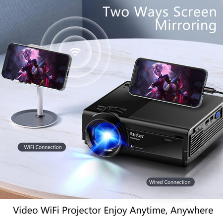 Immersive Native 1080P Home Cinema Projector with WiFi
