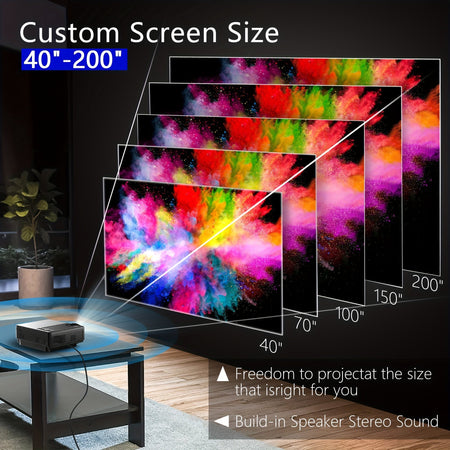 Immersive Native 1080P Home Cinema Projector with WiFi