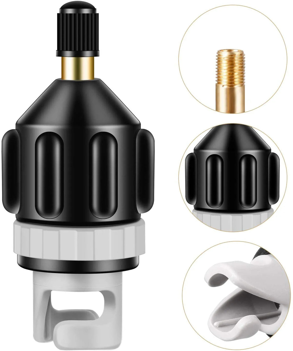 Inflatable Pump Boat Air Valve Adapter Universal SUP Board Inflator Converter With 4 Nozzles For Surfing Pump Mattress Airbed