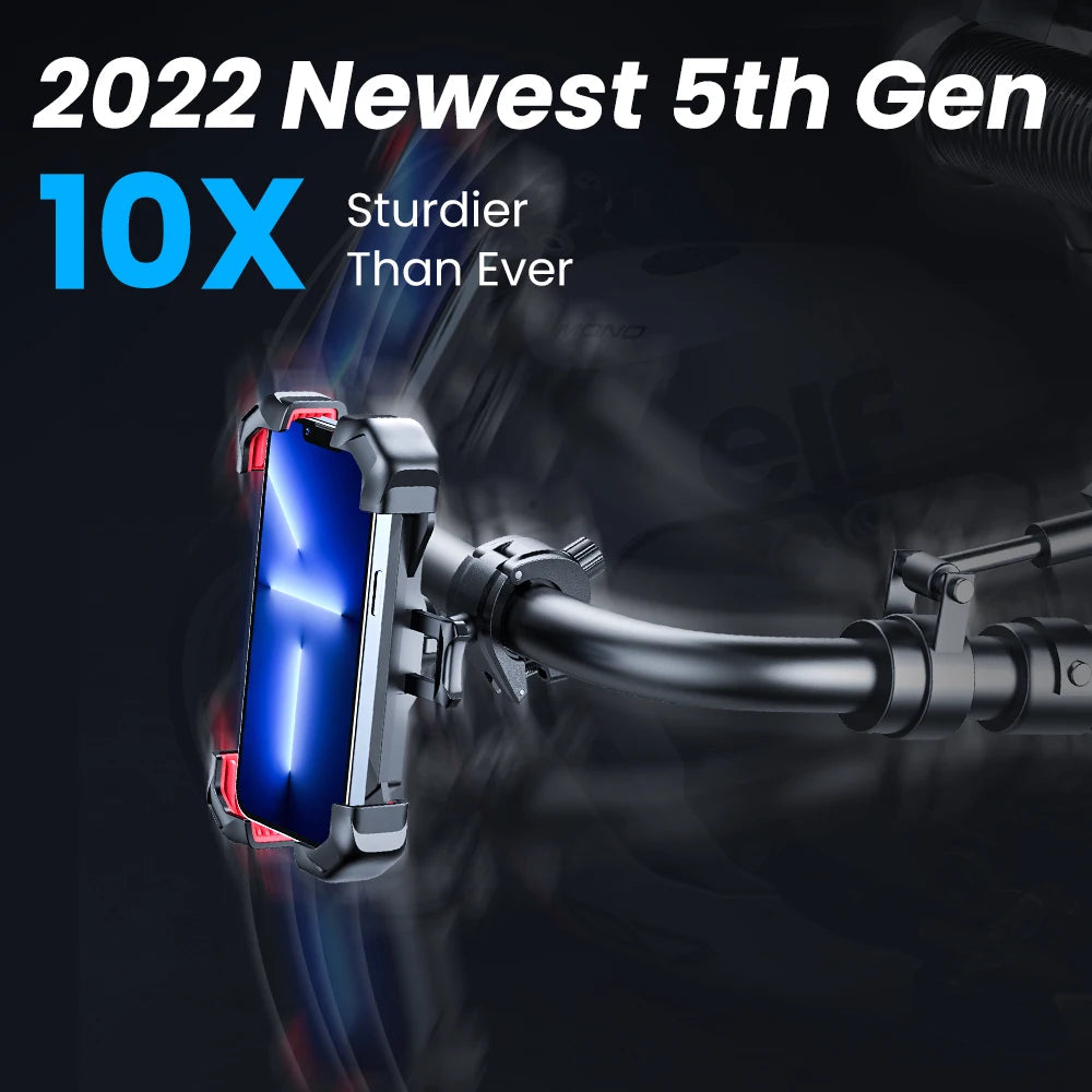 Joyroom Universal Bike Phone Holder 360&amp;deg; View Bicycle Phone Holder for 4.7-7 inch Mobile Phone Stand Shockproof Bracket GPS Clip