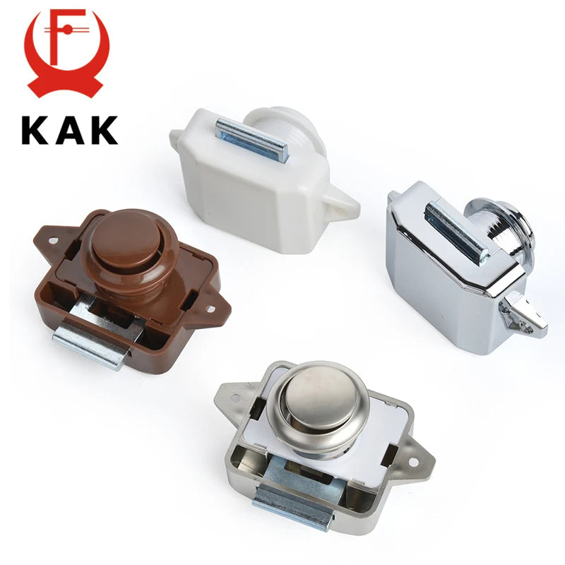 KAK 20 pieces RV Lock Push Lock for Camper Car RV Yacht Push Locks Furniture Cabinet Door Lock Hardware Child Safety Drawer Lock