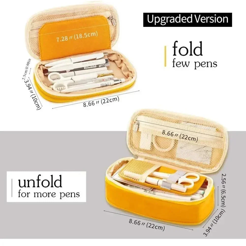 Kawaii Large Capacity Pencil Case - 12 Designs, Canvas Material