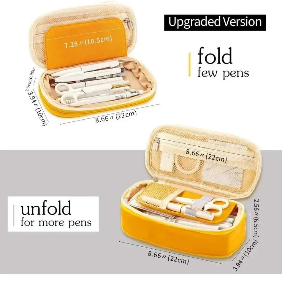 Kawaii Large Capacity Pencil Case - 12 Designs, Canvas Material