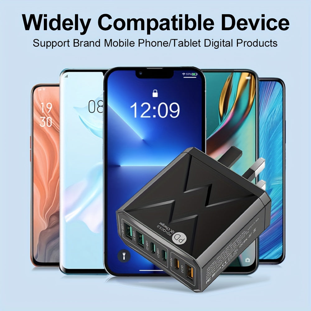 KAXOE 40W PD 6-Port USB C Fast Charger - : Revolutionize Your Charging Game!