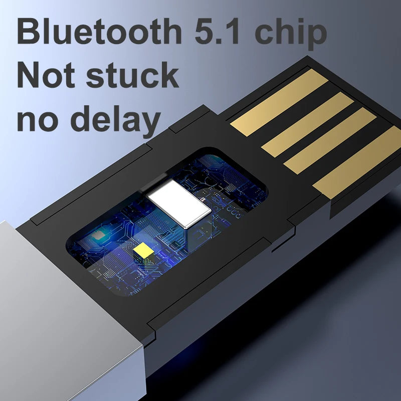 KEBIDU Wireless Bluetooth 5.1 Receiver Adapter Car Speaker 3.5mm Jack Aux Audio Music Dongle For Car Bluetooth Transmitter