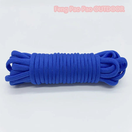 KOTUDENAVY Parachute Cord Lanyard: 5m Dia. 4mm 7 Stand Cores - Outdoor Survival Equipment Blue / 30M