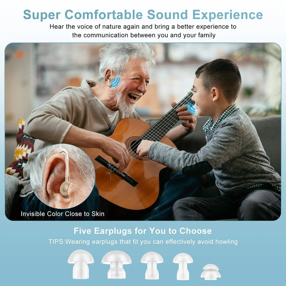 Laifa G25 Hearing Aids for Seniors Invisible Rechargeable Sound Amplifier with Noise Cancelling for Adults Hearing Loss Digital