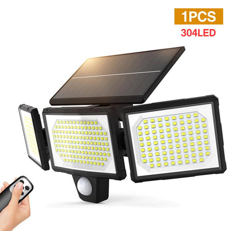 LCMKR Solar Outdoor Waterproof Belt with Motion Sensor &amp;amp; Remote Control for Patio Garage Backyard 304LED