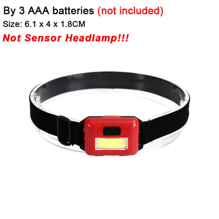 LISM Portable Mini LED Motion Sensor Headlamp Red-B(By Battery)