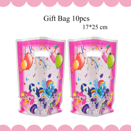 Little Pony Birthday Party Decorations &amp;amp; Tableware Set gift bag-10pcs