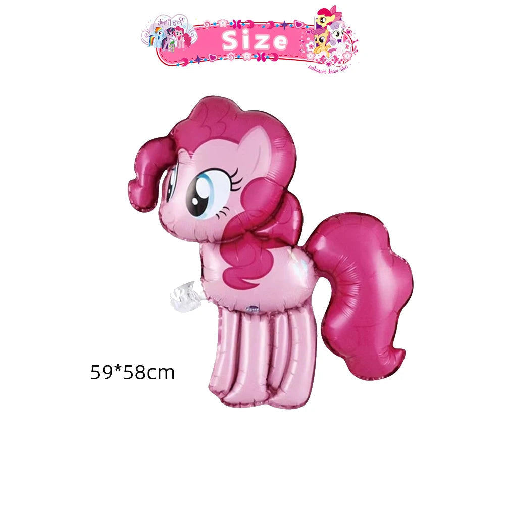 Little Ponyed Girls Birthday Party Balloons Set