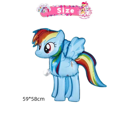 Little Ponyed Girls Birthday Party Balloons Set