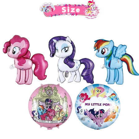 Little Ponyed Girls Birthday Party Balloons Set