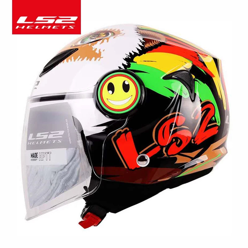 LS2 FUNNY Children's Motorcycle  helmet 3/4 open face scooter half face LS2 OF602 motorbike helm capacete casco kids helmets