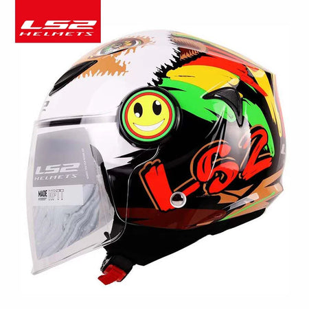 LS2 FUNNY Children's Motorcycle  helmet 3/4 open face scooter half face LS2 OF602 motorbike helm capacete casco kids helmets