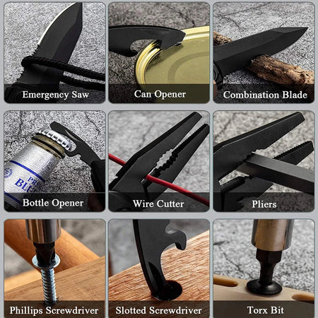 LUCHSHIY Multifunctional Knife Pliers: Outdoor Survival Essential
