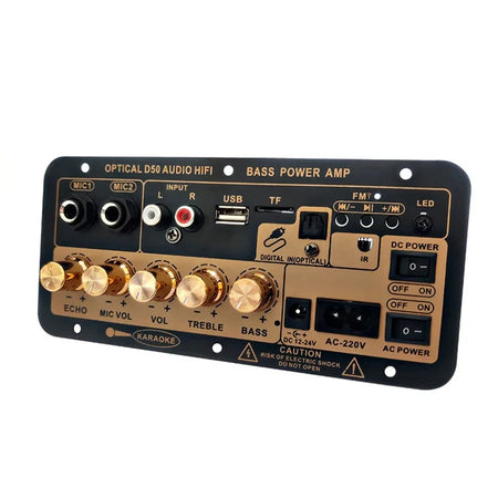 Luxuglow Bluetooth 5.0 Amplifier Board with USB TF Player - DIY Karaoke Home Car 110V/220V EU Plug