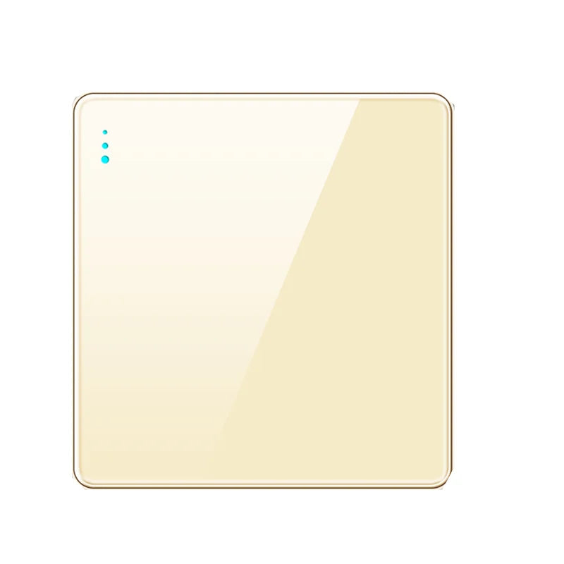 Luxury All Tempered Glass Wall Lamp Switch Button Golden UK Plug 13A Universal Wall Socket with Usb ,220V2gang2way Dimmer Switch 1gang2way