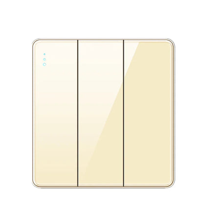 Luxury All Tempered Glass Wall Lamp Switch Button Golden UK Plug 13A Universal Wall Socket with Usb ,220V2gang2way Dimmer Switch 3gang2way