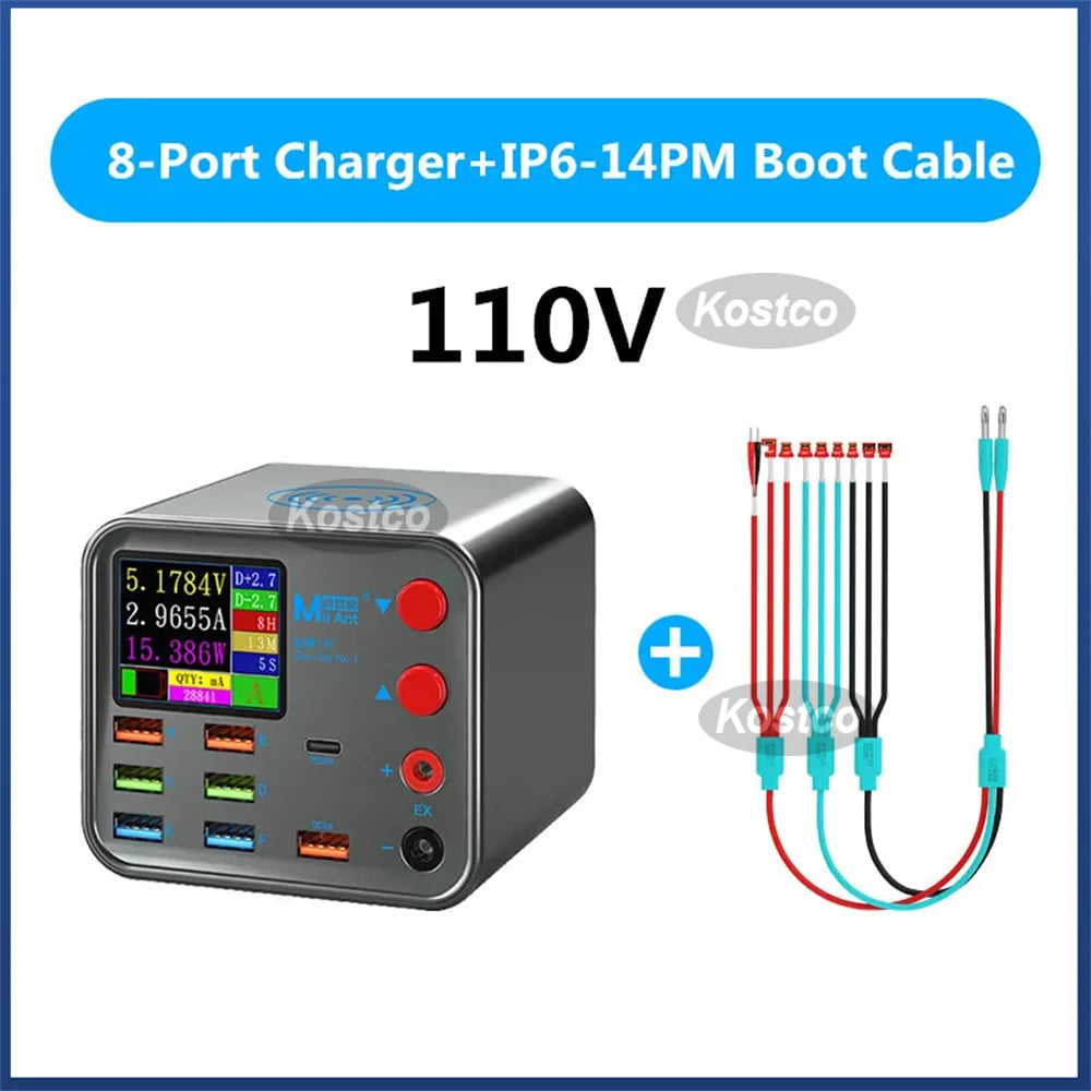 MaAnt Dianba No. 1 8-port PD Charger Mobile Phone Current Short Circuit Data Detection And Repair Function Fast Charging Tool 110V Full Set