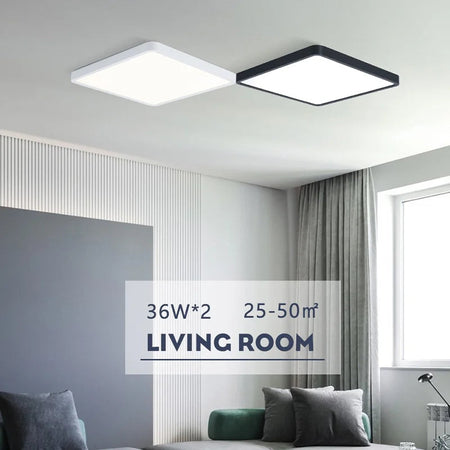 MARPOU Square Smart LED Ceiling Lamp 36W Tuya App Voice Control With Wifi Alexa/Google Dimmable Ceiling Lights for Living Room