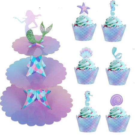 Mermaid Disposable Tableware &amp;amp; Birthday Decorations