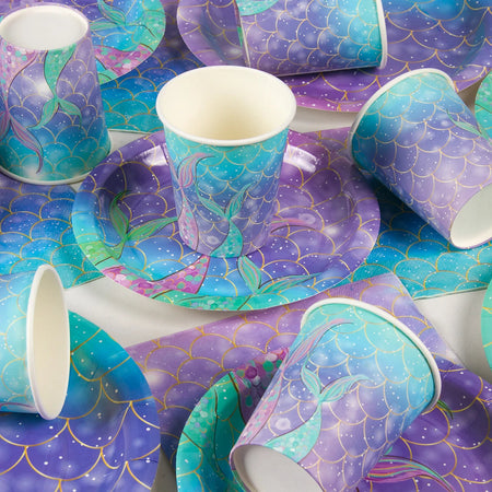 Mermaid Disposable Tableware &amp;amp; Birthday Decorations