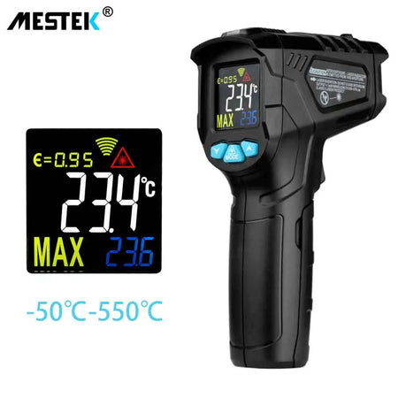 Mestek IR02C ~50-800C Digital Infrared Thermometer Color Screen High Temperature Meter Non-contact Pyrometer Outdoor Thermometer IR01B / CHINA