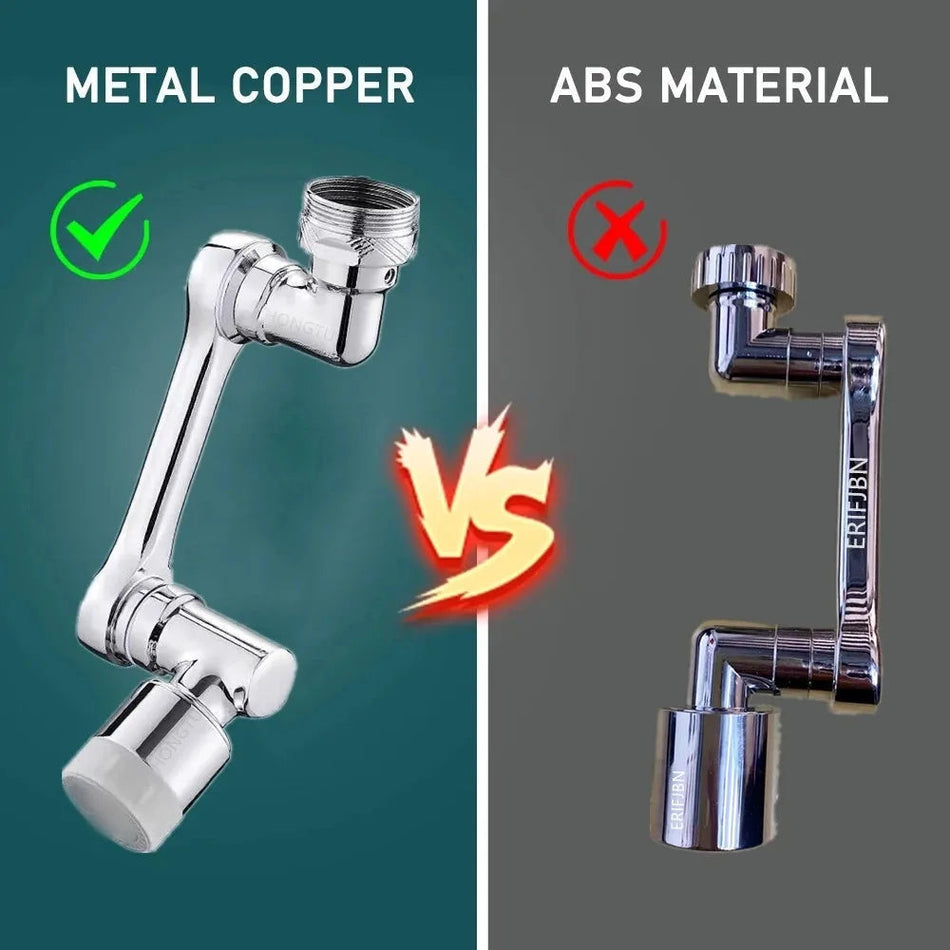 Metal Copper 1080&amp;deg; Rotation Faucet Aerator Extender Swivel Robotic Arm Faucets Sprayer Head Nozzle Kitchen Tap Saving Water