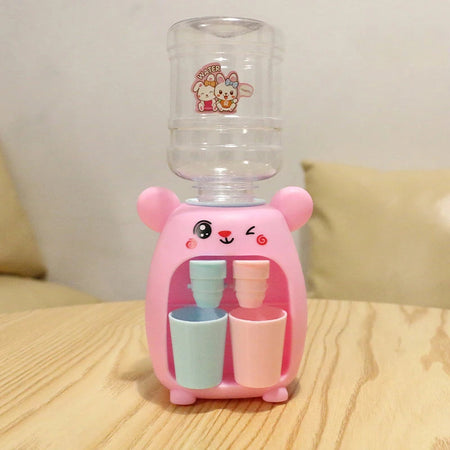 Mini Water Dispenser For Children Kids Gift Cute Cold/Warm Water Juice Milk Drinking Fountain Simulation Cartoon Kitchen Toy 555043