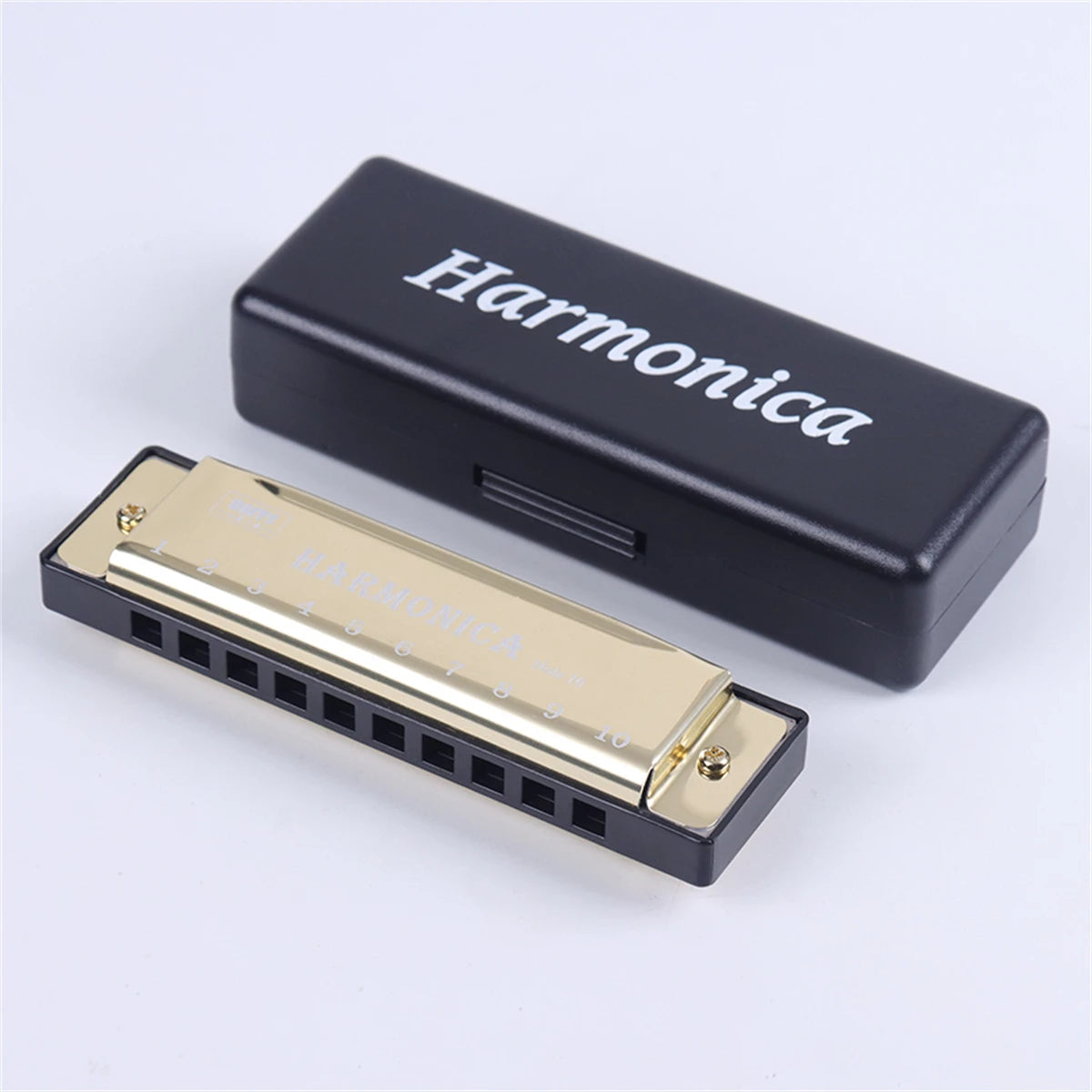 Miwayer 10-Hole Professional Harmonica in Key of C Gold