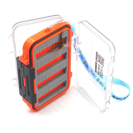 MNFT 1Pcs Double Side Fly Trout Fishing Pocket Boxs Waterproof Assorted Nymphs Holds Flies Fishing Fly Box with Slit Foam Inside