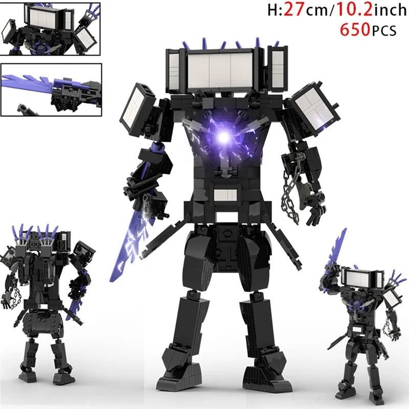 Moc Skibidi Toilet Action Figures Model builing Blocks Camerman Titan Speakerman Surveillance Man TVMan Boys Toys For Kids Gifts no box