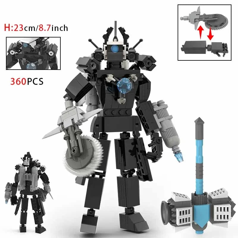 Moc Skibidi Toilet Action Figures Model builing Blocks Camerman Titan Speakerman Surveillance Man TVMan Boys Toys For Kids Gifts no box 6