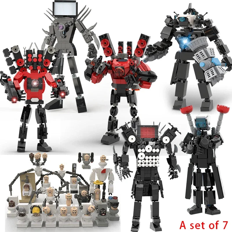Moc Skibidi Toilet Action Figures Model builing Blocks Camerman Titan Speakerman Surveillance Man TVMan Boys Toys For Kids Gifts no box 8