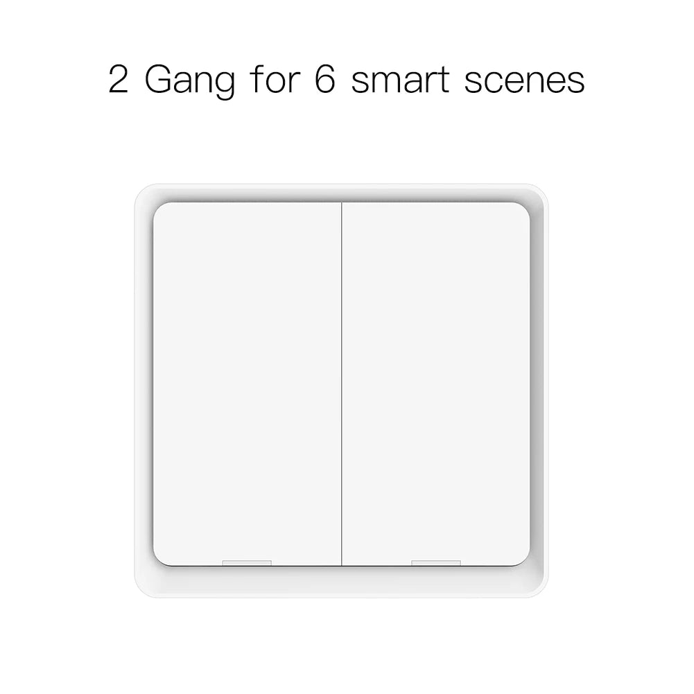 MOES 4 Gang Tuya ZigBee Wireless Scene Switch  2 Gang White