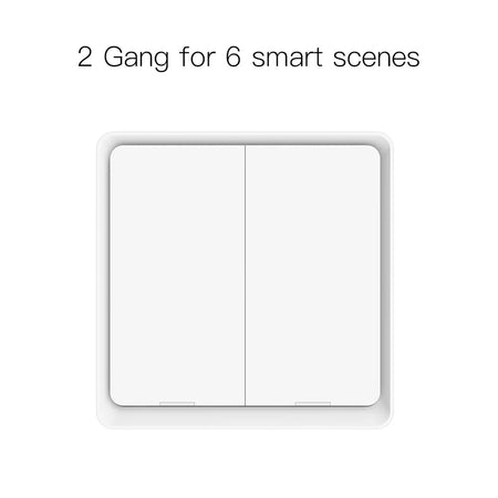 MOES 4 Gang Tuya ZigBee Wireless Scene Switch  2 Gang White