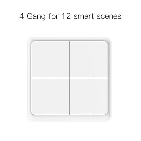 MOES 4 Gang Tuya ZigBee Wireless Scene Switch  4 Gang White