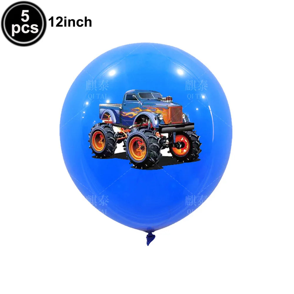 Monster Truck Birthday Party Decor Set